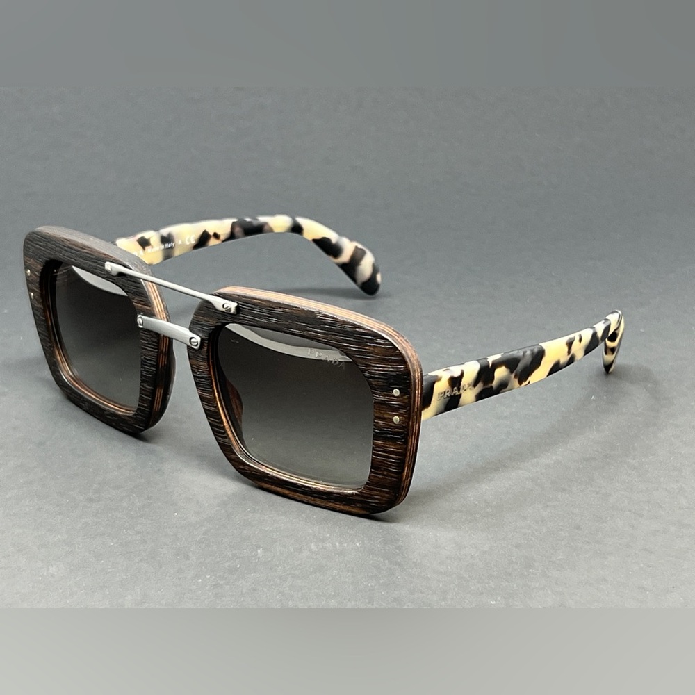 Prada Sunglasses PR30R-UBT0A7 White Havana Malabar 51mm Square Women’s Italy